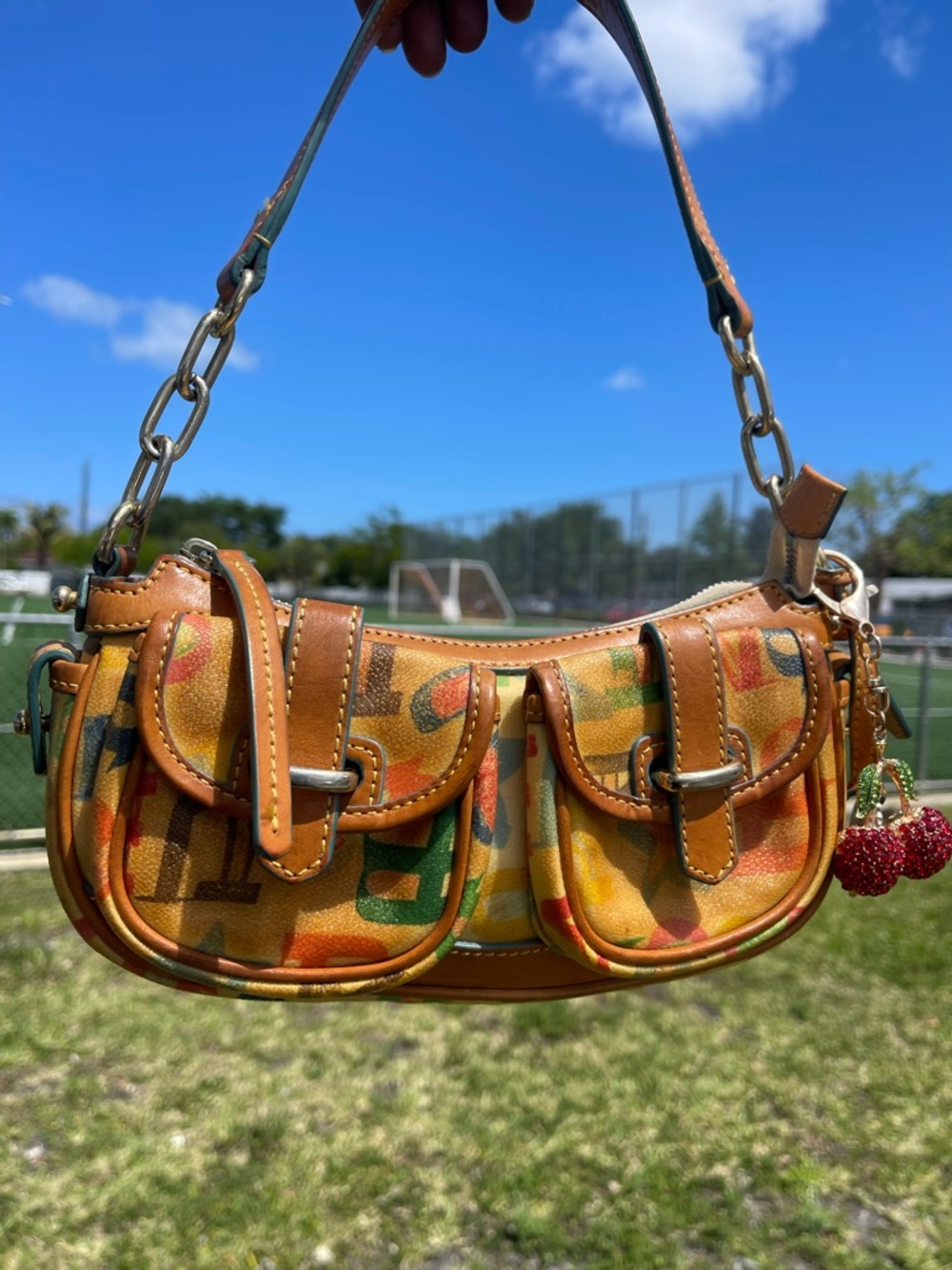 Vintage Y2K Dooney and Bourke scrimmage horseshoe shoulder bag